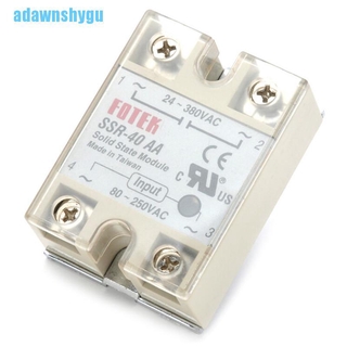 [adawnshygu] รีเลย์โซลิดสเตท SSR-40AA 40A AC Relais 80-250V เป็น 24-380VAC AC