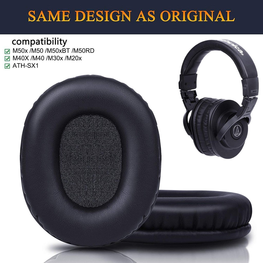 ath-m-series-แผ่นครอบหูฟัง-แบบเปลี่ยน-สําหรับหูฟังมอนิเตอร์-audio-technica-m50x-m50xbt-m50rd-msr7