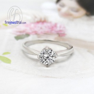 Finejewelthai-แหวนเพชร-แหวนเงินแท้-แหวนแต่งงาน-แหวนหมั้น-R1107cz