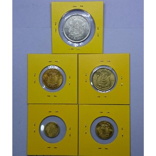 เหรียญหมุนเวียน ครบชุด ปี2500 ไม่ผ่านใช้งาน (5เหรียญ)