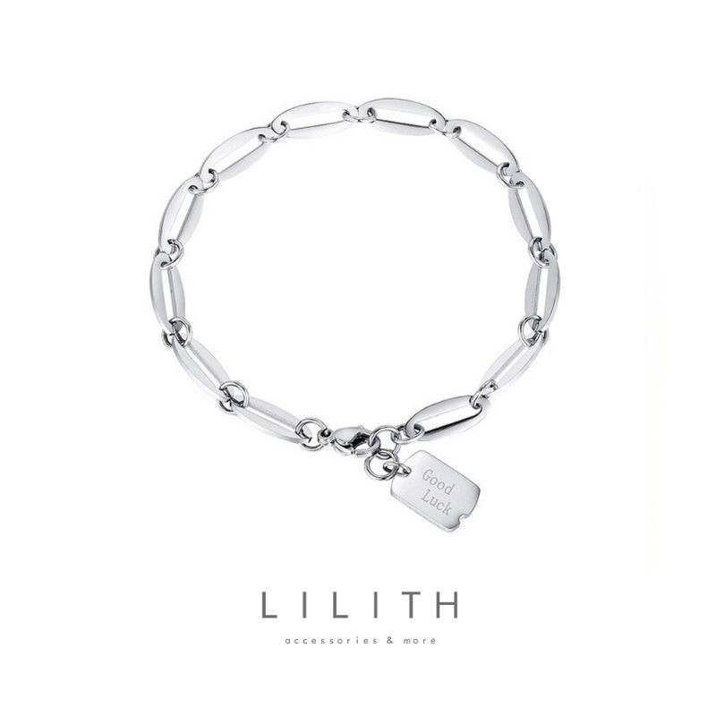 ราคาและรีวิวStainless bracelet w/ Luck