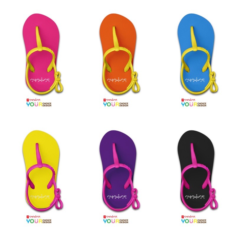ภาพหน้าปกสินค้ารองเท้าแตะCHO-I-CEรัดส้นเด็กสีสันสดใส