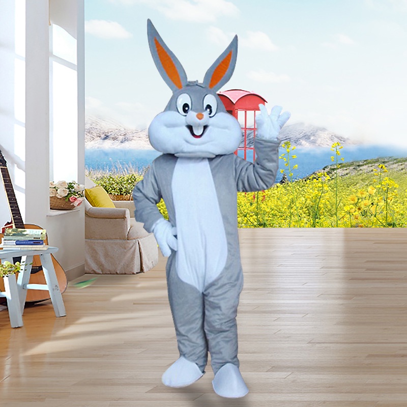 Bugs Bunny Mascot เครื่องแต่งกาย Maskot คอสเพลย์เครื่องแต่งกาย Arnab ...