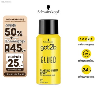 🔥ส่งไวจากไทย🔥Schwarzkopf Got2b Glued Blasting Freeze Spray สเปรย์จัดแต่งทรงผม สูตรบลาสติ้งฟรีซ 100 มล.