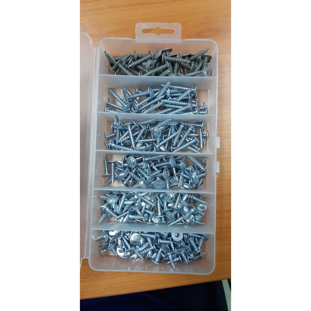 adhawk-ชุดสกรูยึดโครงคร่าว-ปลายแหลมหัวเวเฟอร์-button-head-screws-kit-290-ตัว-กล่อง