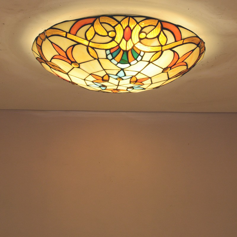 ยุโรปห้องนอนเพดาน-เด็กระเบียง-โคมไฟแก้วสีสร้างสรรค์กลม-ddm5