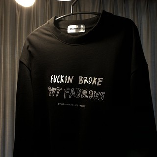 brainwashedtheory เสื้อยืดแขนยาว Broke Sweater