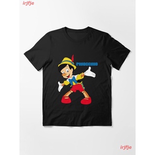 New Pinocchio Cartoon Movie Funny Essential T-Shirt เสื้อยืด ดพิมพ์ลาย ดผ้าเด้ง คอกลม cotton แฟชั่น discount Unisex
