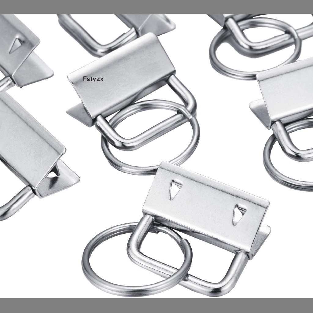 Fstyzx 50 Pieces Key Fob Hardware Key Chain Fob Wristlet Hardware with