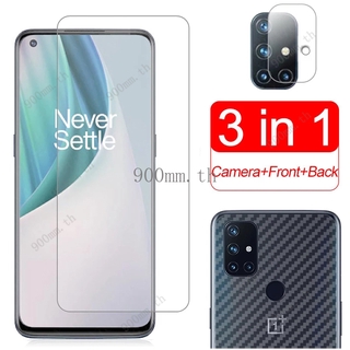 OnePlus Nord N10 5G ตัวป้องกันหน้าจอ 3-in-1 OnePlus Nord N10 5G 8 7T 7 6T 6 5T 5 กระจกนิรภัย Oneplus 8 7 Pro 9H ฟิล์มป้องกัน