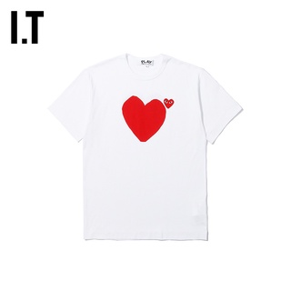 เสื้อยืดแขนสั้นลําลอง พิมพ์ลาย IT CDG PLAY COMME des GARCONS Kawakubo Rei แฟชั่นฤดูใบไม้ร่วง สําหรับผู้ชาย ใหม่