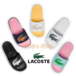 LACOSTE 🐊Croco Dualiste Slides 🎀ไซส์ผู้หญิงพื้นนิ่ม (ลิขสิทธิ์แท้💯%)