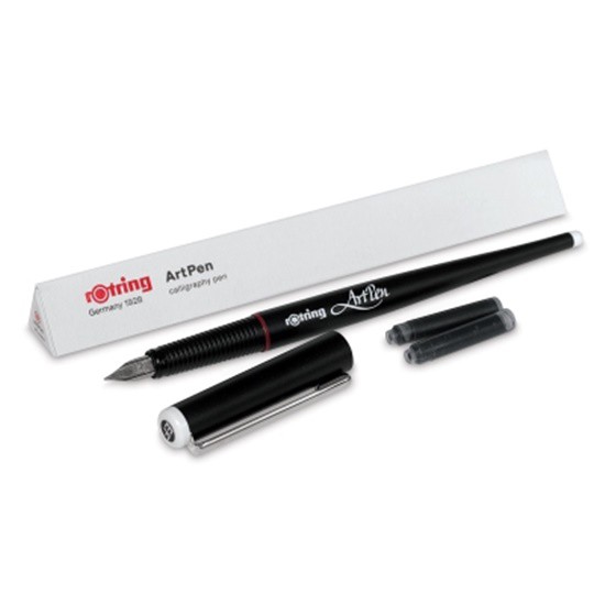 Rotring ArtPen Calligraphy Pen Sketch Fine Nib ปากกาอาร์ตเพ็นสเก็ตซ์ F (มาพร้อมกับหมึกสีดำ 2