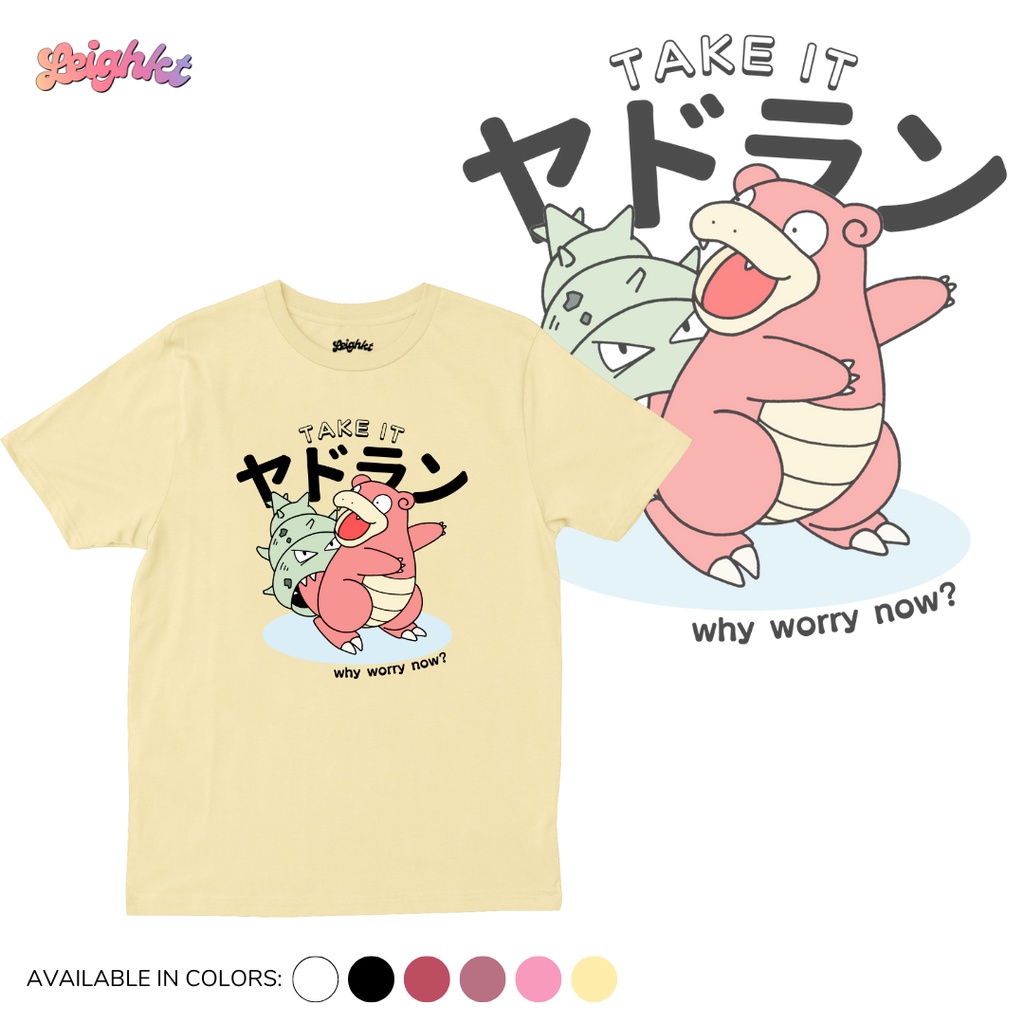 pokemon-slowbro-why-worry-now-anime-shirt-cotton-spandex-leighkt-collectionเสื้อยืด-เสื้อยืดสีพื้น