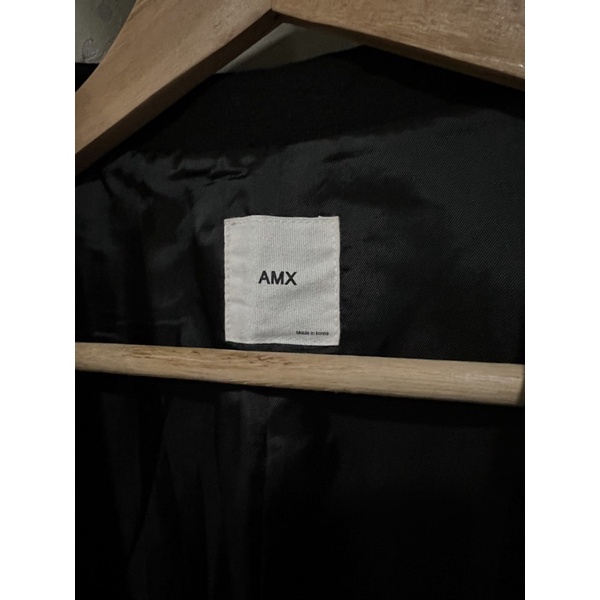 amx-โค้ทยาว-ทรงบอลลูน-สีดำ-พับแขนด้านในสีเบจ-อก-38-แบรนด์แท้-พร้อมส่ง