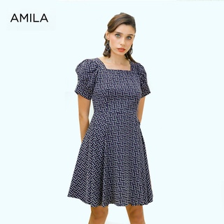 AMILA Dress AM-D943 แขนสั้น IGPU21-11