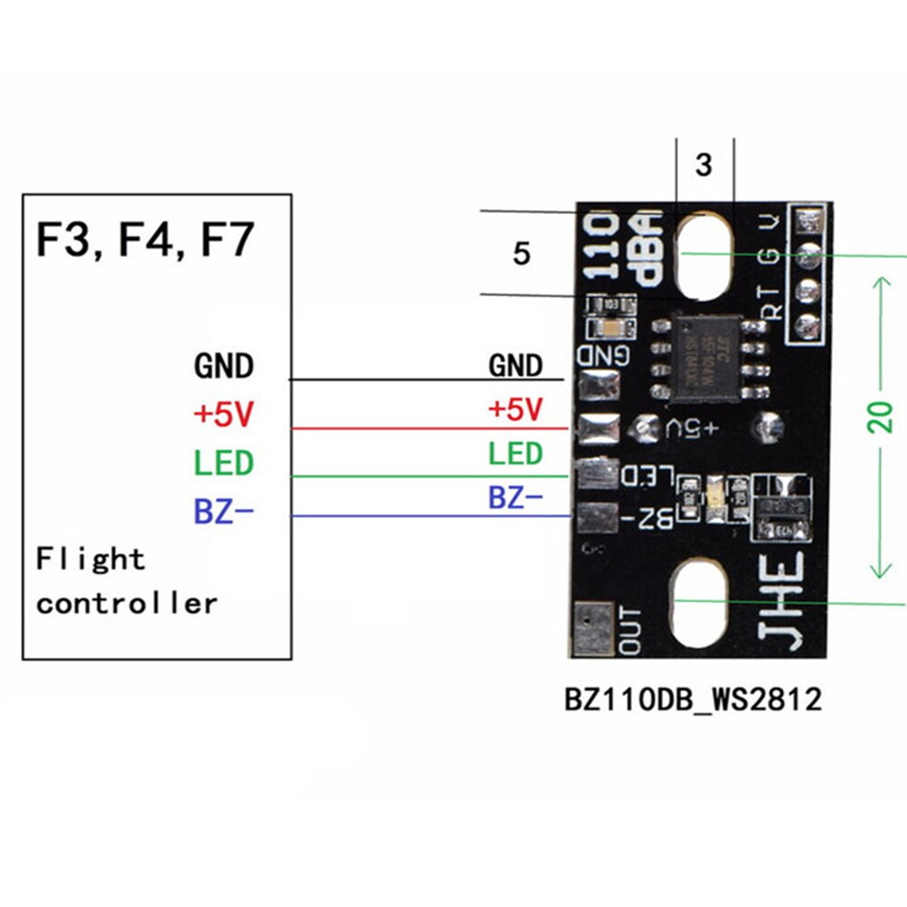 jhemcu-bz110db-ws2812-บัซเซอร์เสียงดังมาก-พร้อมไฟ-led-ws2812-สําหรับโมเดลรถบังคับ-มัลติคอปเตอร์-diy-5v-110db