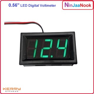 สีเขียว 0.56 LED Digital Voltmeter Car Motorcycle Tester battery Capacity Monitor รถยนต์ มอเตอร์ไซค์ Arduino IOT DIY