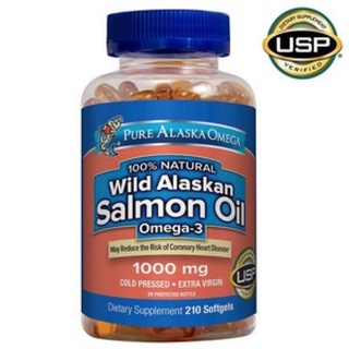 Pure Alaska Omega Wild Salmon Oil 1000 mg 210 เม็ด