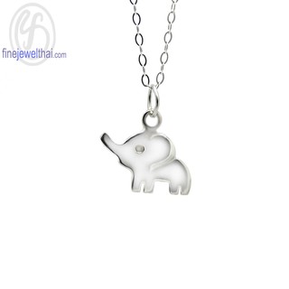 Finejewelthai จี้รูปช้าง จี้เงินแท้/ Silver-925-Pendant-Elephant - P135400