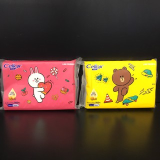 CELLOX Purify Line Friends( 50 แผ่น ) เซลล็กซ์ พิวริฟาย ไลน์เฟรนด์ กระดาษเช็ดหน้า ( มี 2 สี )