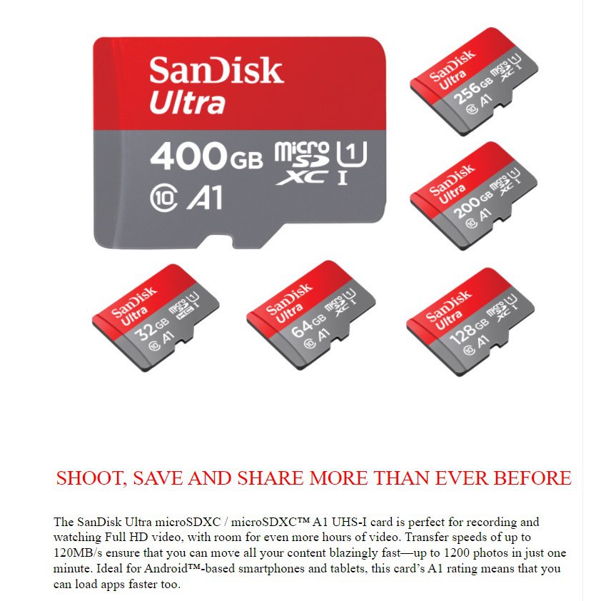 ภาพสินค้าSandisk C10 การ์ดหน่วยความจําโทรศัพท์มือถือ 256g 128G 64g 32g 16g microSD TF จากร้าน zelin.th บน Shopee ภาพที่ 4