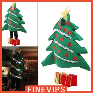 [Finevips] เครื่องแต่งกายคอสเพลย์ รูปต้นคริสต์มาส สําหรับผู้ใหญ่