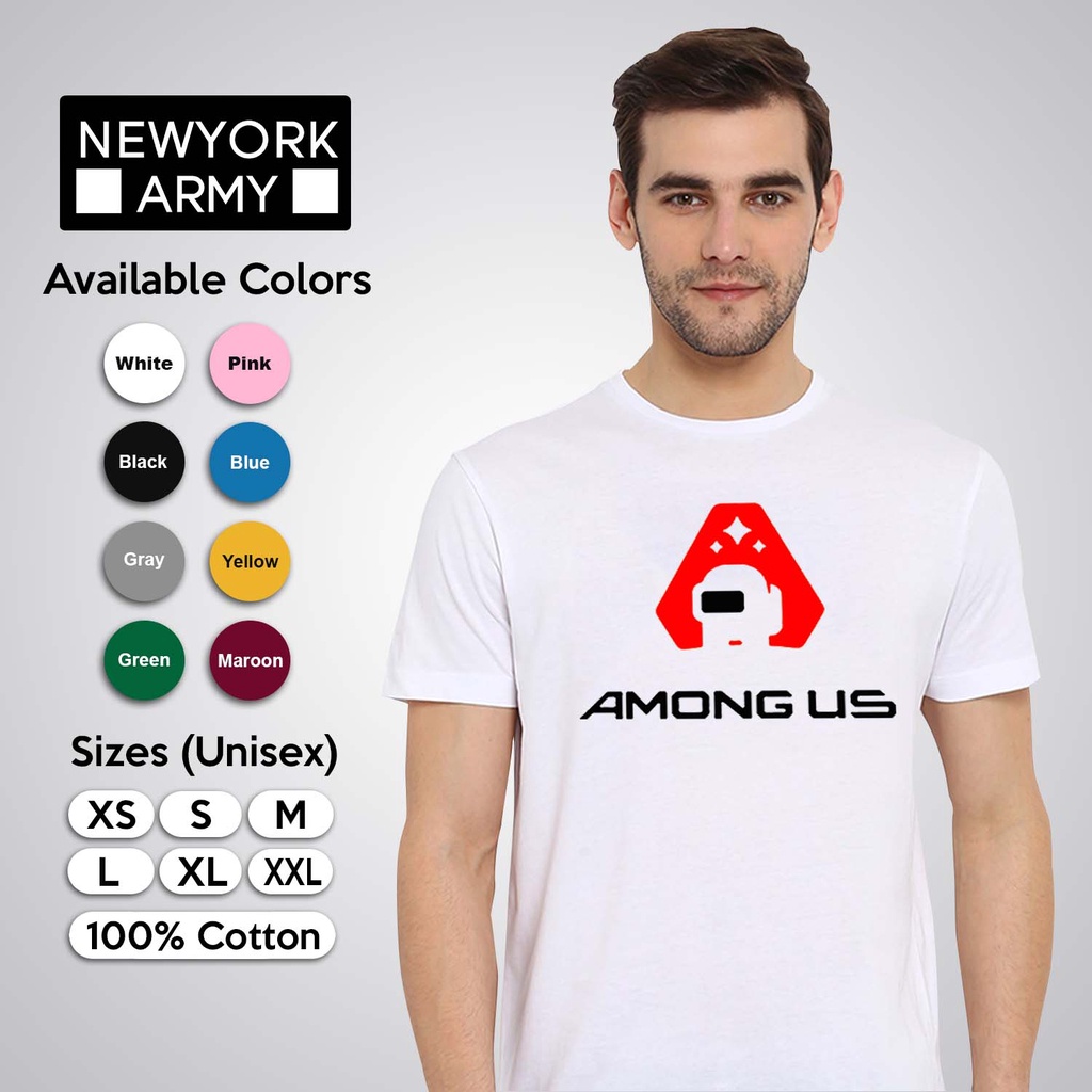 among-us-เสื้อยืด-เสื้อยืดผู้ชาย-เสื้อยืดผู้หญิง-สไตล์แฟชั่นที่เรียบง่าย-ชุดลำลอง