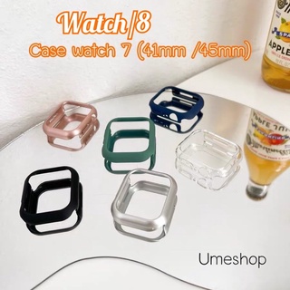 เช็ครีวิวสินค้าเคสกันรอยรอบ เคส watch 8 /Se 7 เคส  CASE watch 7 41mm 45mm case for iwatch case watch เคสสำหรับแอปเปิ้ลวอช