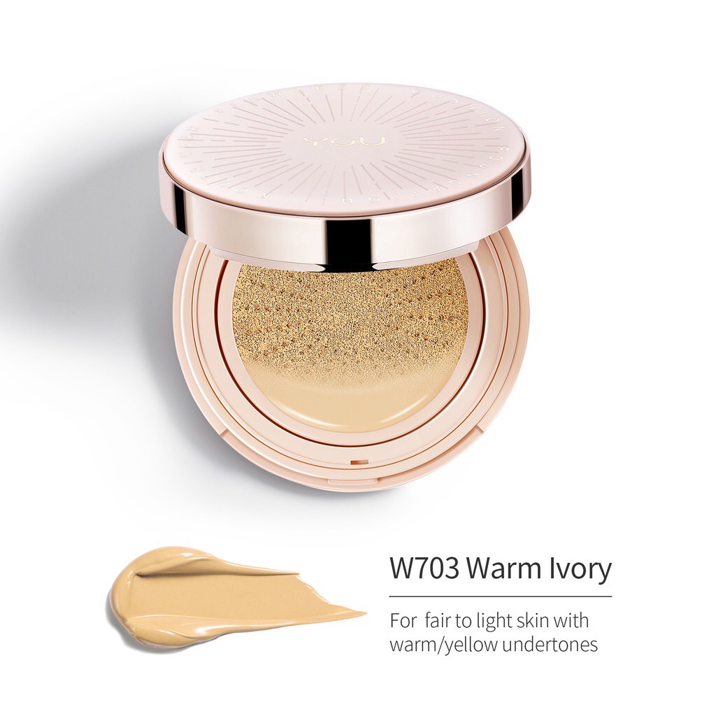 Y.O.U NoutriWear+Flawless Cushion Foundation (คูชั่น) สี W703 Shopee