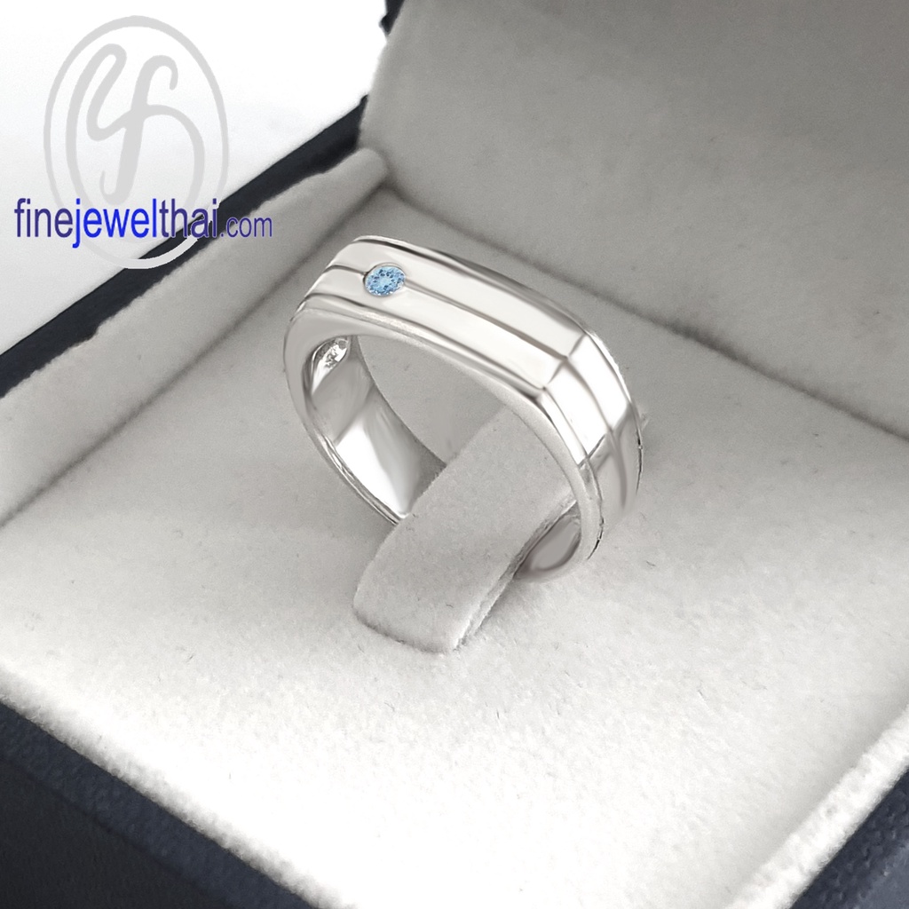 finejewelthai-แหวนโทพาซ-โทพาซ-แหวนพลอย-แหวนเงินแท้-พลอยประจำเดือนเกิด-topaz-silver-ring-birthstone-r1423tp