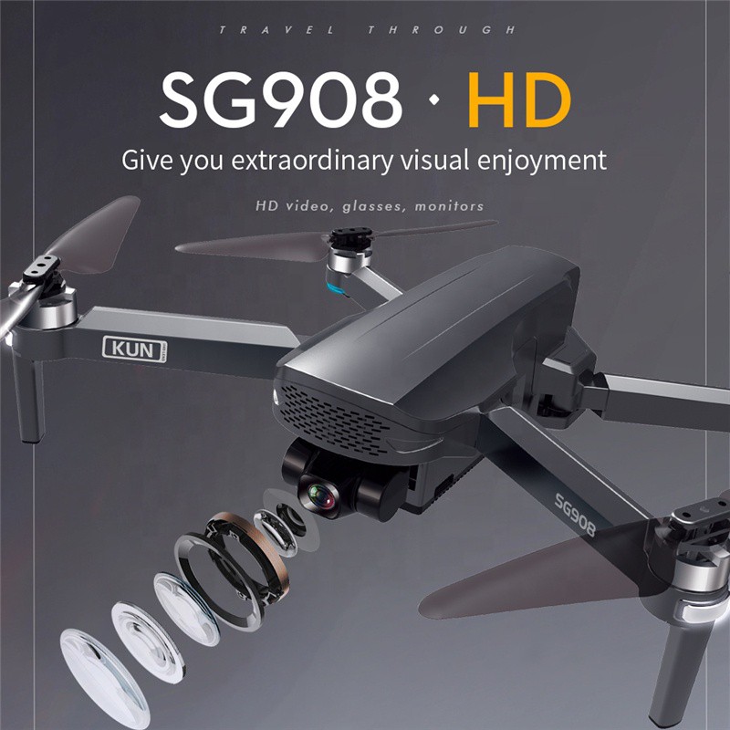 ภาพหน้าปกสินค้าDrone มีกระเป๋าแถม กล้อง 4k with 3-Axis Gimbal GPS FPV 5G WIFI Professional Drone Self-stabilizing จากร้าน technology_world บน Shopee