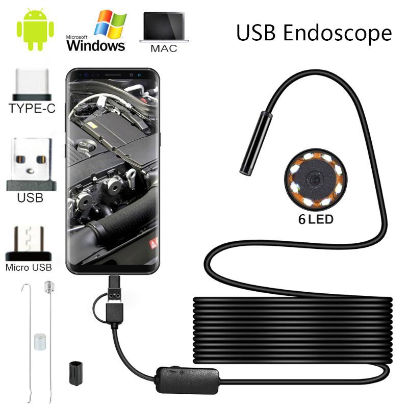 ภาพสินค้า5.5mm Endoscope Camera Hard Cable IP68 Waterproof Inspection Borescope Camera For Android PC Notebook จากร้าน icantaloupear427 บน Shopee ภาพที่ 8