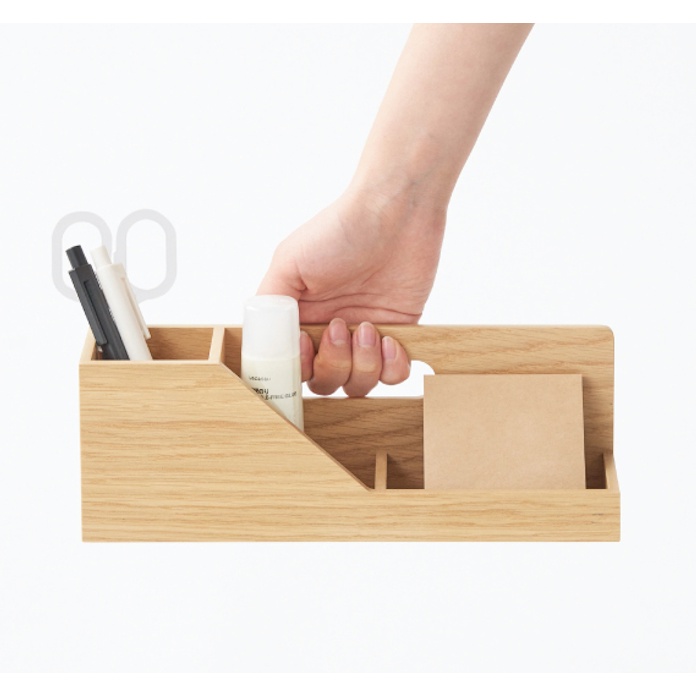 กล่องไม้ใส่อุปกรณ์-กล่องใส่เครื่องเขียน-กล่องไม้-กล่องใส่ของจุกจิก-muji