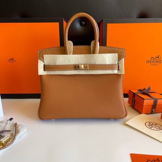 Hermes birkin25 บัคทองหนังวัว+หนังจระเข้