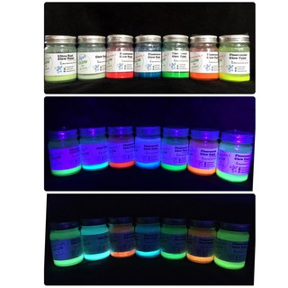 📌Fluorescent Glow Paint Solvent Based (Glow in the Dark Paint) สีฟลูออเรสเซ้นท์เรืองแสง เชื้อน้ำมันคริลิค 100%