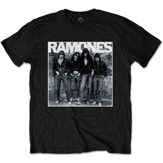 เสื้อทหาร - มาใหม่ Ramones 1 อัลบั้มพังก์ร็อคแมนผ้าฝ้ายนุ่มเสื้อยืด