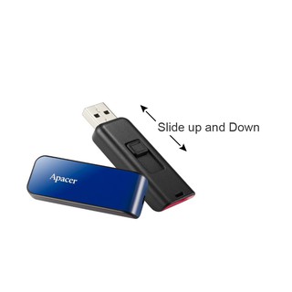 ภาพขนาดย่อของภาพหน้าปกสินค้าApacer AH334 USB2.0 แฟลชไดร์ฟ 16GB สีน้ำเงิน (Apacer AP16GAH334U-1) จากร้าน gadgetandit บน Shopee ภาพที่ 2