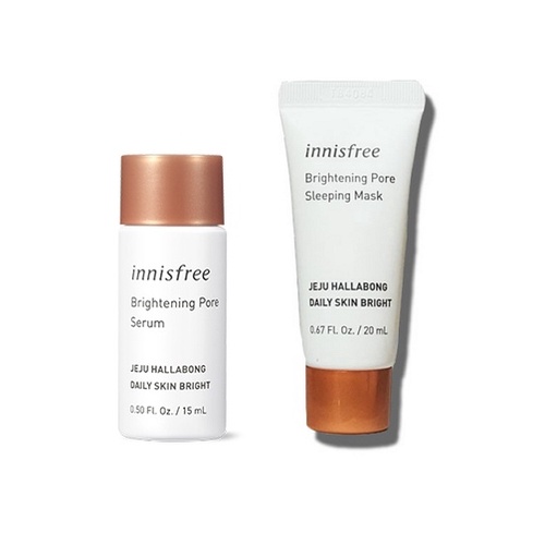 Innisfree Brightening Pore Serum 15ml / Brightening Sleeping Mask 20ml