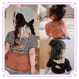 หญิงแขนสั้นเสื้อยืดผ้าฝ้ายใหม่โบว์โบว์ฤดูร้อนเด็กสาวครึ่งแขนเจ้าหญิงT-Shirt