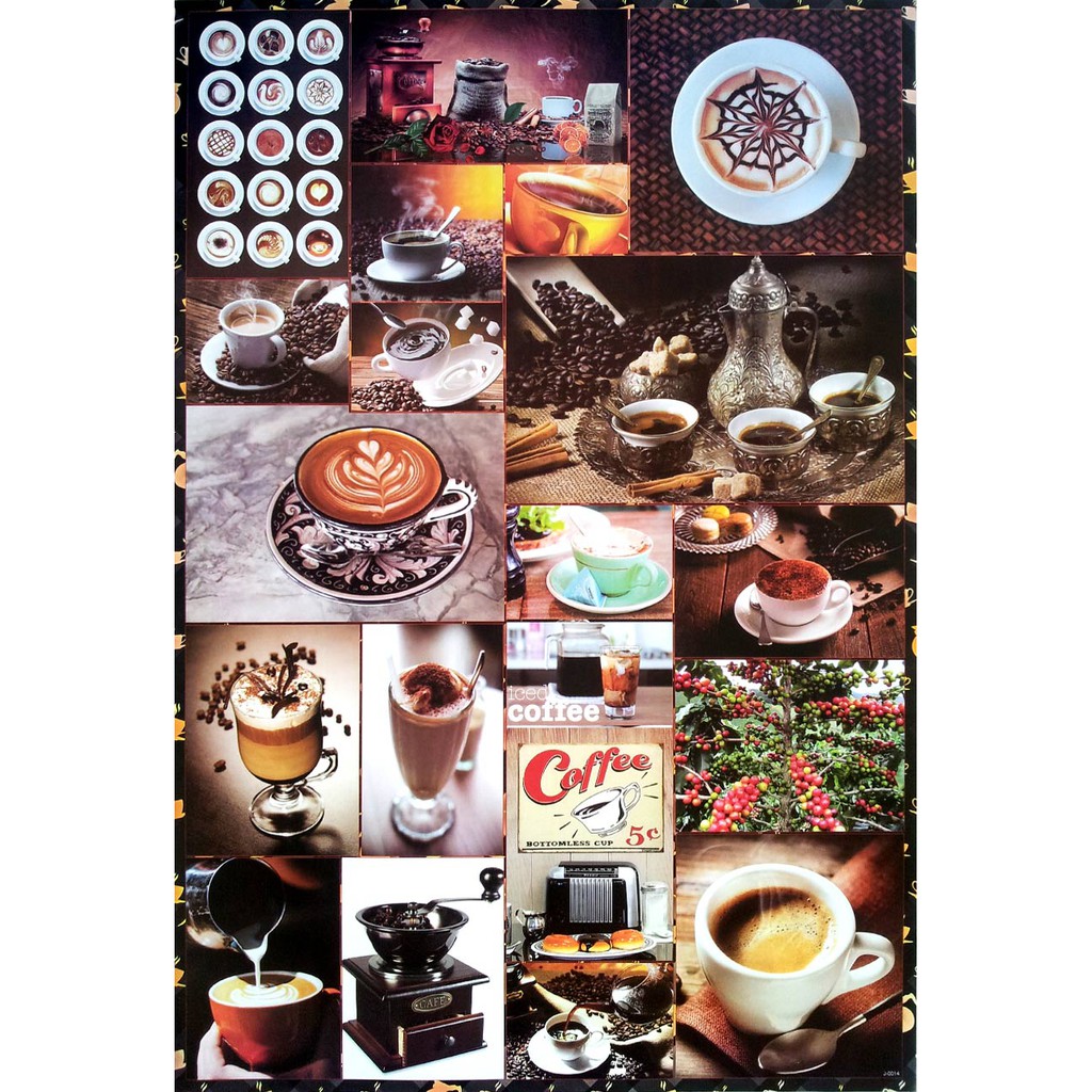 โปสเตอร์-รูปถ่าย-กาแฟ-coffee-photo-mix-poster-mix-24-x35-inch-advertising-vintage-classic