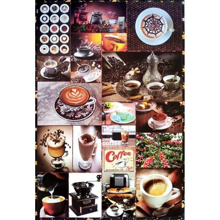 โปสเตอร์ รูปถ่าย กาแฟ Coffee Photo MIX POSTER MIX 24”x35” Inch Advertising Vintage Classic