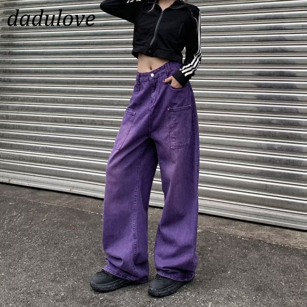 dadulove-new-ins-korean-version-of-purple-jeans-gradient-loose-high-waist-wide-leg-pants-fashion-womens-clothing