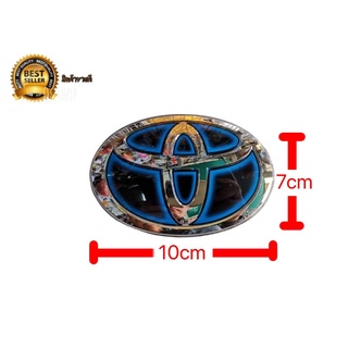 ป้ายโลโก้ toyota สีฟ้าไฮบริด ขนาด 10 x 7 cm สำหรับรถ toyota หลายๆรุ่น ติดตั้งได้ทันที **มาร้านนี่จบในที่เดียว**