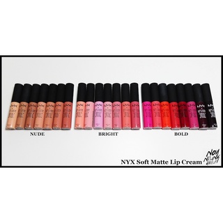 สินค้า ของแท้ NYX Professional Makeup Soft Matte Lip Cream นิกซ์ ซอฟต์แมท ลิปจิ้มจุ่ม เนื้อเนียนนุ่ม 8 ml