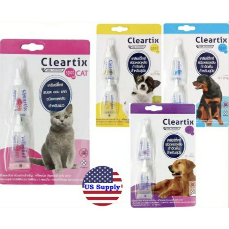 ภาพหน้าปกสินค้าCleartix ยาหยดกำจัดเห็บ สุนัข และแมว (อย วอส 243/2558) เคลียร์ติ๊กซ์