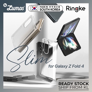 Ringke Samsung Galaxy Z Fold 4 SLIM Series เคสป้องกัน แบบใส เรียบง่าย สีดําด้าน