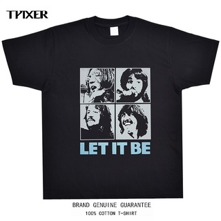 The Beatles TT-shirt Beatles Rock Band Men and Women American RetrovintageLoose-Fit Printed Short-Sleeve Forever  as