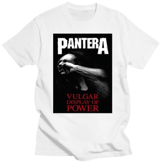 เสื้อยืด พิมพ์ลาย Rockabilia Pantera Vulgar Display Of Power สีดํา แฟชั่นสําหรับผู้ชาย