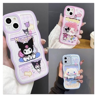 พร้อมส่ง เคสขอบหยักลายการ์ตูนน่ารัก+ขาตั้งได้ สำหรับ 13 13Pro 13 promax 12 12pro 12 promax 11 7p 8p 6P 7/8